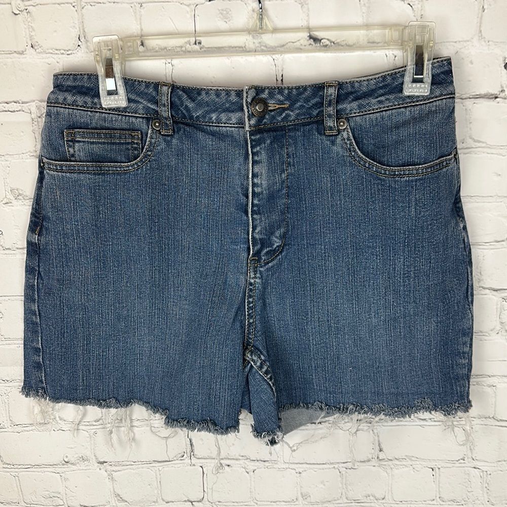 Coldwater Creek Frayed Hem Jean Shorts Size 8